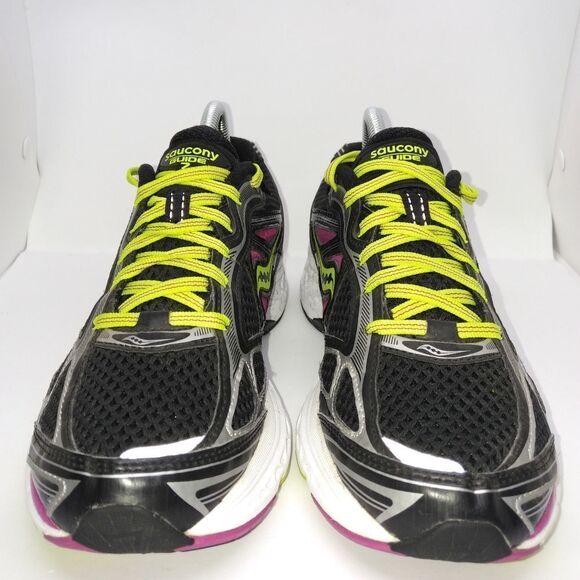 Saucony Glide 7 Running Sneakers Women's Size 10 Black, Green, Purple - Picture 3 of 8